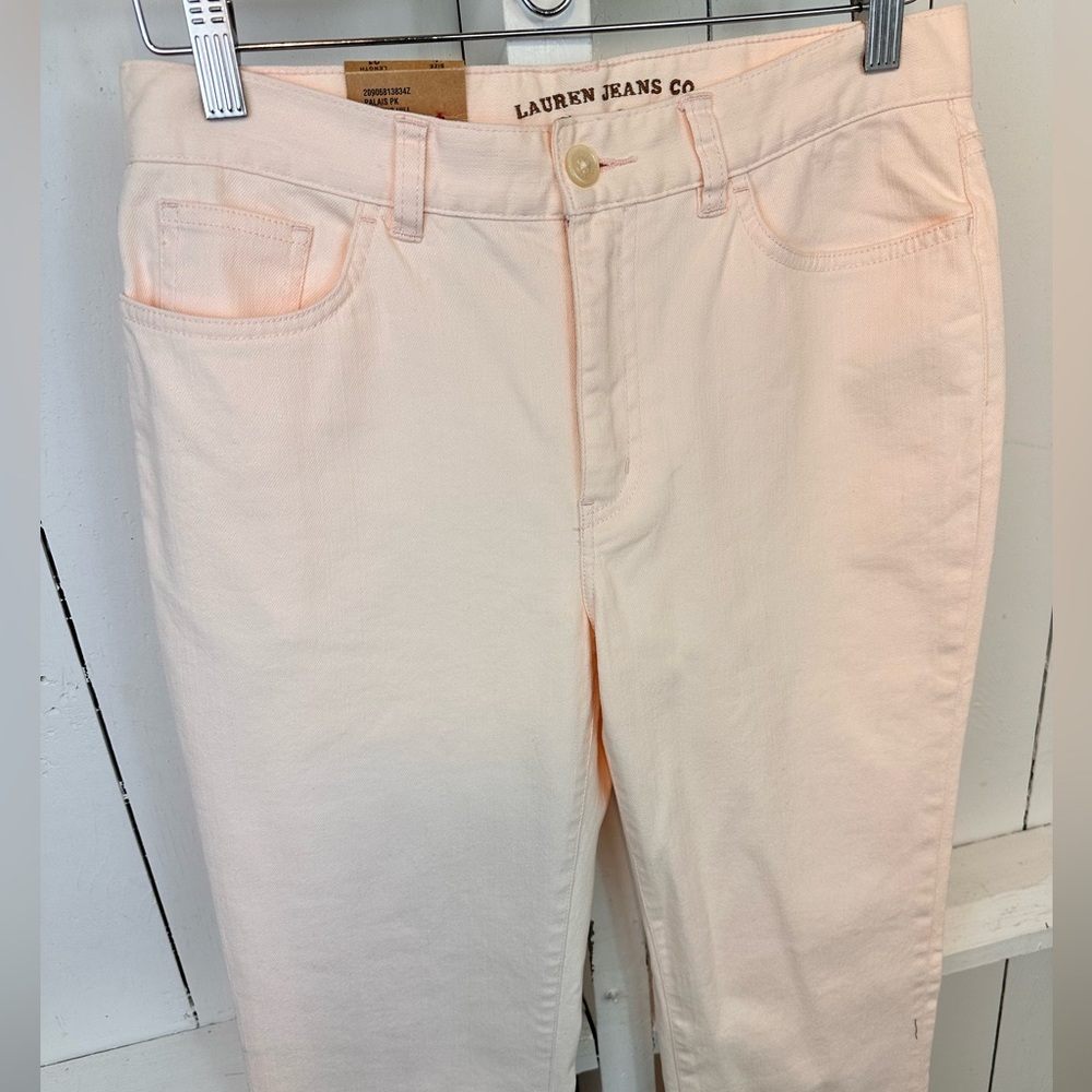 NWT Lauren Ralph Lauren Notting Hill Jeans Light Pink Size 4 Classic Straight - Picture 4 of 16